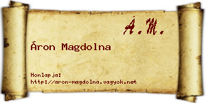 Áron Magdolna névjegykártya